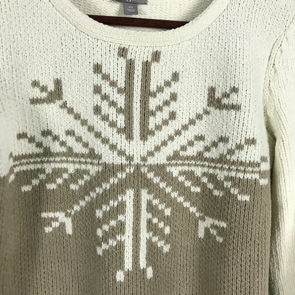 J Jill Snowflake Long Sleeve Sweater - Picture 2 of 4